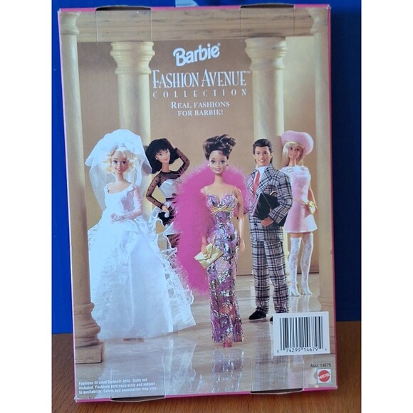 Vtg 1996 Mattel Barbie KEN Fashion Avenue Blak n White Plaid Business Outfit New - Picture 3 of 4